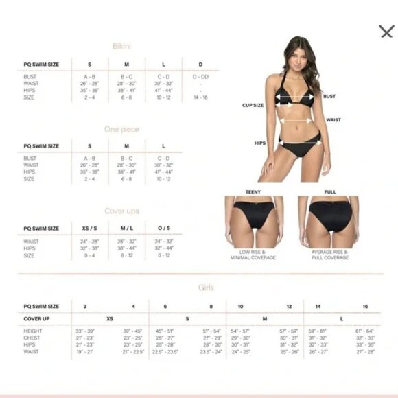 PQ Swim Coral Coast Chrissy Bandeau/Basic Ruched Bikini Bottom Set NWT Small - Picture 12 of 17